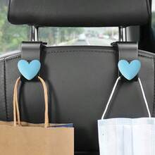 2pcs Creative Heart-Shaped Car Seat Headrest Hooks, Car Storage Organizer Hangers For Bags, Purses, Shopping Bags, Umbrellas - Multicolor - View 21