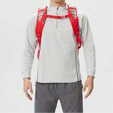 Nike 中性戶外大容量可調節氣墊運動背包，尺寸約 50*30*22cm - 紅色/黑色 - 查看 3