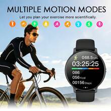 [Smart Watch]This Popular Smartwatch Features A 1.53-Inch High-Resolution Touchscreen, Supporting Wireless Calling, SMS Notifications, Alarm, Multiple Sports Modes, Remote Photography, Music Playback And More. This Multi-Functional Smartwatch Is Compatible With IOS And Android Smartphones. It Is An Excellent Gift Choice For Valentine's Day, Easter, Mother's Day, Father's Day, Halloween, Thanksgiving And Christmas. - Multicolor - View 3