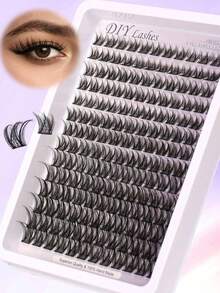 LIMEIKAI Natural Appearance Anime False Eyelash DIY Eyelash Extension Set -168 Clusters, 8-16mm Mixed Length Role Playing Styling, C-Shaped Curling - View 9