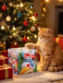 3pcs/Set Kotak Hadiah Dekorasi Natal, Kotak Hadiah Kertas Kartun, Dekorasi Pajangan, Kotak Hadiah untuk Dekorasi Jendela Pohon Natal, Cocok untuk Pesta Natal, Pernikahan, Ulang Tahun, Kotak Kemasan Lipat, Dekorasi Meja Makan Rumah untuk Pesta Liburan, Hadiah Terbaik untuk Teman dan Keluarga - Berbagai gaya - View 2