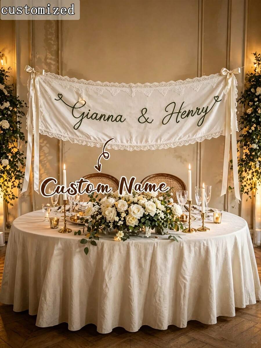 Personalized Wedding Banner Custom Fabric Welcome Sign, Suitable For ...
