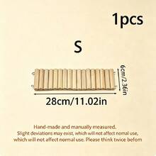 1pc Solid Wood Natural Wood Fence Bendable Hamster Ladder Bridge, Multiple Sizes S-XL 28-62cm Flexible DIY Fence Cage Interior Decoration Toy, Suitable For Hamsters, Guinea Pigs, Parrots And Other Small Pets, Small Animal Fence Cage - one-size - View 15