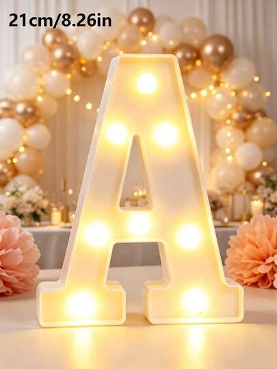 1pc 16/21cm Home Decor LED Marquee Letter Lights,Wedding Birthday Party Decor LED Letter Night Light,Classroom Dorm Decor Illuminated Letter Signs