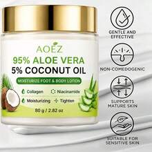 80g Aloe Vera Body Lotion Body Cream Moisturizing Brightening Oil Control Long-Lasting Fragrance Body Lotion - Coconut Oil - View 2