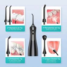 Electric Flosser, USB Rechargeable Style, Toothless Teeth Cleaning, 4 Cleaning Modes, 320ml Large Capacity, 2000mAh Battery Life, Portable Charging Toothbrush, Great Gift Choice For Holidays - Multicolor - View 3