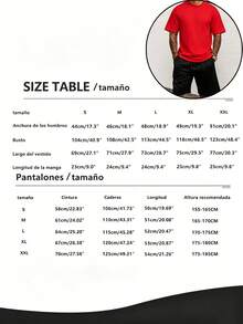 Men T-Shirt Co-Ords - Red - View 3