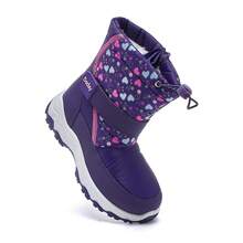 Girls' Winter Outdoor Warm Snow Boots - Purple - View 4