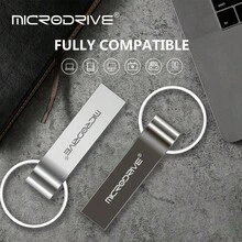 Microdrive Metal USB 2.0 Flash Drive Portable Thumb Drive With Key Ring Loop Waterproof Pendrive External Memory Stick For Laptop PC Computer Office Daily Storage - View 8
