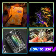TOOUEE 100 PCS Vintage Flower Plant Theme Holographic Stickers, Transparent PET Waterproof Decals Stickers ,Unique Shining Designs For Scrapbooking Journaling Water Bottle DIY Handcraft Decoration - Multicolor - View 7