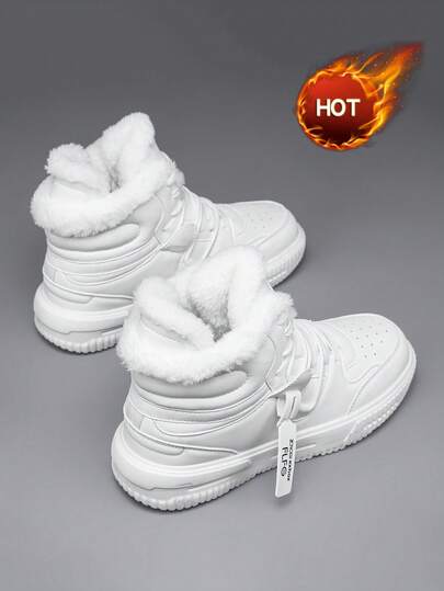 Women's Casual Sports Shoes New Versatile High-Top Sneakers, Women's Flat Shoes Thick Sole Height-Increasing Slimming Round Toe Skateboard Shoes, Women's White Shoes Mid-Top Streetwear Versatile White Sneakers, Breathable Odor-Resistant Personalized Motorcycle Boots, Women's Motorcycle Boots, Unisex Couple Outing Travel Vacation Leather Riding Boots