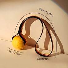1pc Dog Rope Knot Toy Ball With Handle, Durable And Bite-Resistant, Suitable For Chewing Training, Pulling And Throwing, Tug-Of-War Games, Dog Fetching - Multicolor - View 8