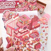 DIY Diorama Stickers,Scene‑Building Stickers,Girls Hobby,Creative Scene,3D Handmade Craft,Stress Relief Stickers,Leisure Fun Stickers,Hand Journal Decor - Mini 6.0 Capybara Forest RV - View 2