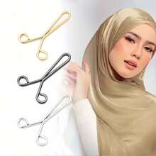 8/12Pcs Y-Shaped Scarf Clips Neck Clips Headscarf Veil Fixing Pins Accessories Scarf Buckles, Y-Shaped Waist Buckle, Waist Adjustment Buckle - Multicolor - View 12