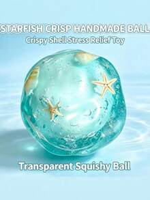 1 Buah/3 Buah Bola Squishy Bintang Laut Renyah ASMR - Mainan Remas yang Menggerogoti Cangkang, Mainan Pereda Stres untuk Anak & Dewasa - MultiWarna - View 4