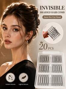 Korean Style Invisible Wire Hair Clip, Deformable Fixing Hair Comb For Updo And Flyaway Hair, Bangs Hair Accessory Organizer - Multicolor - View 7