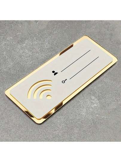 Durable Acrylic Wifi Password Sign - 1pc Plastic Door Mount Network Nameplate With Surface Mounting Option For Hotel & Home Use