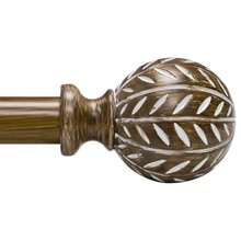 Wood Curtain Rod, Heavy Duty Adjustable, Fits 66-120" Windows - Wood Grain - View 7