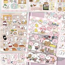 8pcs Rabbit Cutout Stickers, High Aesthetic Healing Cute Cartoon Decorative Desktop Collage Material, Waterproof Stickers - Multicolor - View 3