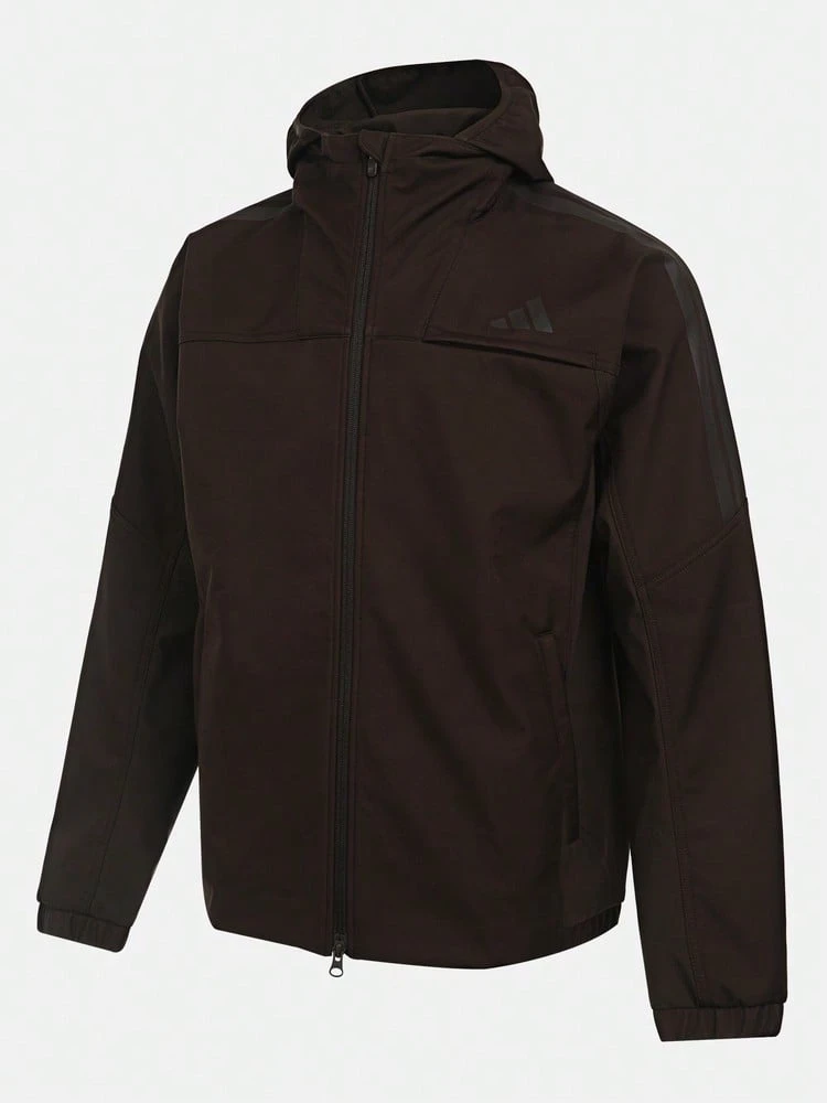 Adidas Men's SL WARM JKT Woven Hooded Jacket KG5180 - Black - View 1