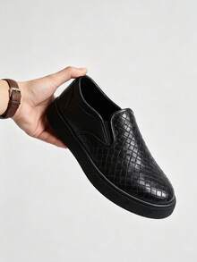 Men Leather Casual Shoes Breathable Loafers Men Sneakers New Male Comfortable Leather Flat Footwear Sneakers Men Shoes - Black - View 7