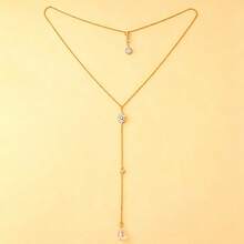 Cross-Border Fashion Sexy Water Drop Back Chain European & American Bridal Tassel Necklace Body Chain - Gold - View 4