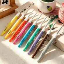 1pc Multi-Color Cherry Silicone Crochet Hook Set, Non-Slip Soft Ergonomic Handle Metal Crochet Hooks, Suitable For Home Crochet And Outdoor Knitting Projects - Multiple Styles - View 1