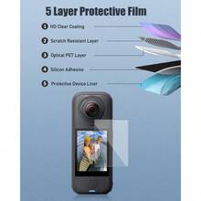 [2pcs] Tempered Glass Screen Protector For Insta360 X4 Air, 9H Hardness, Anti-Scratch, Anti-Fingerprint, Anti-Bubble Coating, Easy Installation - View 6
