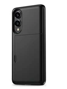 For Galaxy Case, Anti-Drop Two-In-One PC Card Case For Mobile Phone, Suitable Compatible With Apple 17 Promax 17 Pro 17e 16E 15 14 13 12 11 18 Models. 2-In-1 Shock-Proof Mobile Phone Protection Case, With Card Slot And Wallet-Style Design. - Black - View 70