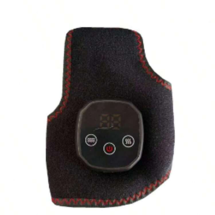 LUYAO Alat Pijat Pergelangan Kaki Nirkabel dengan Fungsi Pemanas, Bantalan Pemanas Pergelangan Kaki Isi Ulang, Alat Pijat Kaki Portabel, 5 Tingkat Pemanasan dan 3 Mode Getaran, 1100mAh - Hitam - View 6