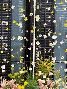1 Set Embossed Realistic Floral Curtain, Includes Creative Photography Prop Decoration, Suitable For Indoor/Outdoor Floral Curtain And Romantic Wedding Scene Arrangement, Size 3-10cm, Random Size - Multicolor - View 9