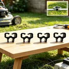 4pcs Universal Shaft Mower Line Fixer, Durable Mower Line Reel Storage Organizer, Outdoor Lawn Garden Electric Tool Accessories, Suitable For Yard Trimming Work - Black - View 1