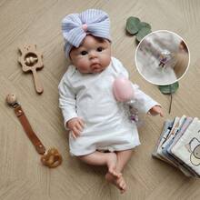 18 Inch Silicone Reborn Baby Girl Awake Baby Soft Touch Reborn Baby Doll For Children Birthday Gifts(Anatomically Accurate) - Silicone Girl - View 5