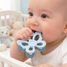 1pc Silicone Baby Teether, Butterfly & Ship Wheel Double-Sided Teething Toy, Thanksgiving Halloween Christmas Gift - Butterfly - View 3