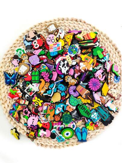 This Shoe Charm Set Contains 30/100 Pieces, Which Can Be Used To Decorate Shoes, Make Handmade Jewelry, Etc