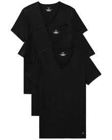 Calvin Klein Short Sleeve V-Neck 3-Pack - Black - View 2
