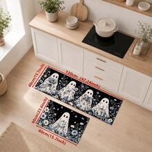 1/2pcs Halloween Ghost Pattern, Vintage Diatomaceous Earth Bath Mat, Super Absorbent, Non-Slip, Perfect For Bathroom, Kitchen And Dining Room, Quick Drying, Ideal Gift For Home Decor And Bathroom Mat - Multicolor - View 12