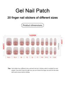 Nail Stickers Color Gradient DIY Self Adhesive DIY Art Decals Strips Manicure Decorations Suitable For Home, Workplace, Outdoor Travel, Gift Giving, Salon - Baby Pink - View 4