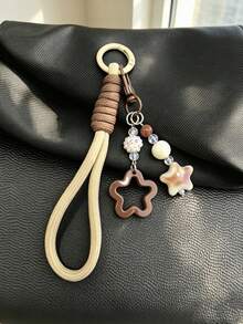 Cute Star Beaded Keychain, Y2K Aesthetic Braided Rope Bag Charm, Keychains For Car Keys, Colorful Bead Key Ring For Backpack Handbag Women Girls - Multicolor - View 8