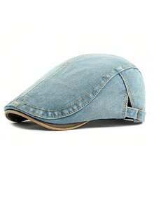 1pc Men's Beret Hat, Windproof, Sun Protection, UV Protection, 3D Design, Foldable, Fashionable & Versatile, Elegant Style, Soft & Comfortable, Breathable, Multi-Functional, Flattering, Slimming Face, Suitable For Beach, Outing, Hiking, Cycling, Travel, Commuting, Outdoor, Street, Dating, Trekking And Various Occasions - Multicolor - View 7