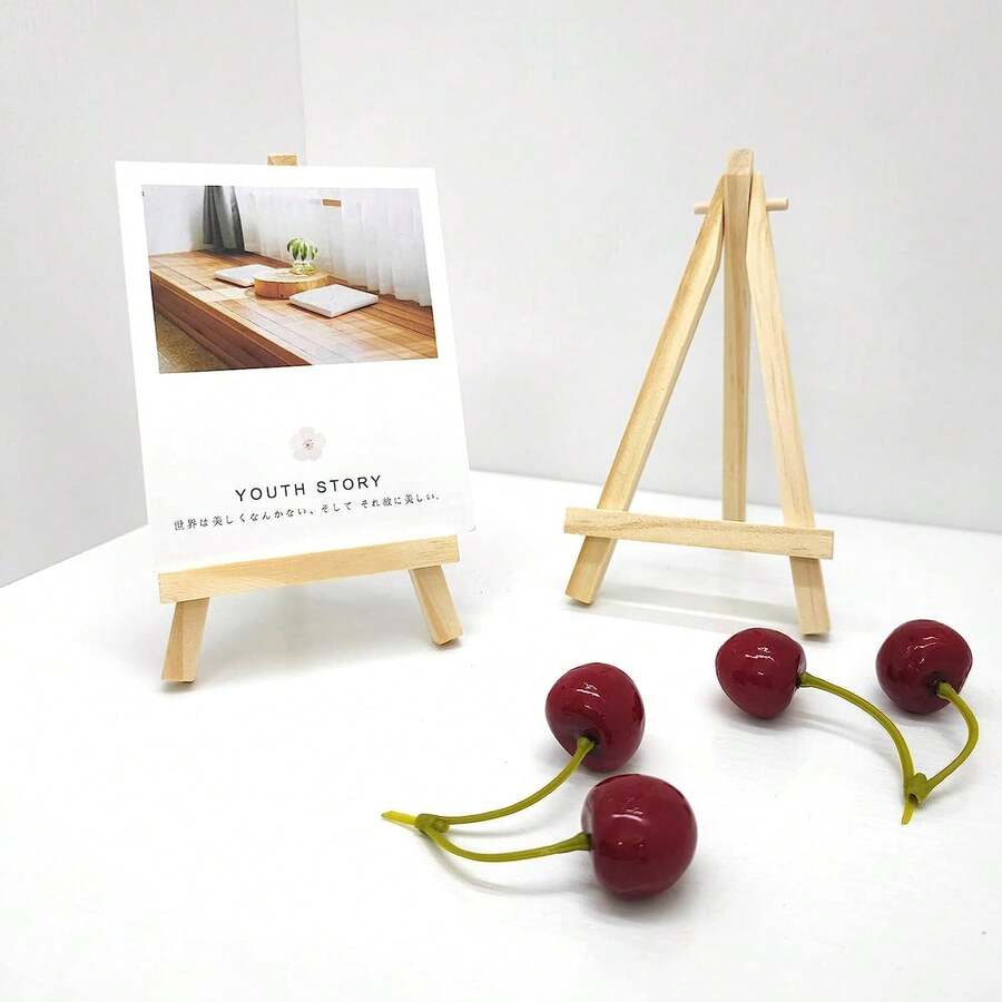 1/10pcs Portable Wooden Tripod Easel, Sturdy Painting Easel, Multi-Functional Mini Easel, Suitable For Adult Artists Painting And Photo Display, Back To School Art Supplies Easel Stand - A - View 1