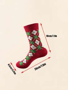 5 Pairs Men's Christmas Cartoon Print Mid-Calf Socks, Holiday Home Party Style - Multicolor - View 4