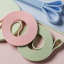 Flexible Silicone Yoga Resistance Band, High Elasticity Stretching Band, Suitable For Full Body Workout, Shoulder And Back Training, Home Gym Pilates Fitness Accessory - Multicolor - View 1