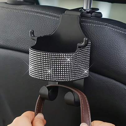1 pièce Crochet multifonction pour porte-gobelet de siège de voiture, organisateur durable pour téléphone et bouteille d'eau, crochet de rangement gain de place