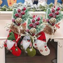 10pcs/5pcs/1pc Set Artificial Red Berry Branches With Pine Needles And Jute Rope Bows, Christmas Pine Branch Floral Decoration, Artificial Red Berry Wreath Decor, Christmas Tree Decorative Bouquet Garland Holiday Props,Halloween - Multicolor - View 8