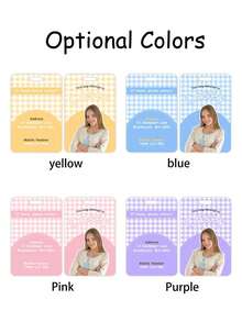 PVC Photo Name Tags, Backpack Luggage Tags, Double-Sided Anti-Loss Labels With Contact Information, Back To School Gift, Travel Luggage Identification Accessories - Multicolor - View 5