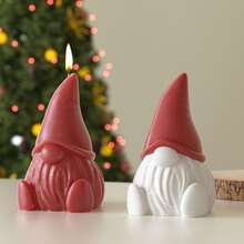 1PC DIY Aromatherapy Plaster Santa Claus Holding Snowflake And Christmas Tree Faceless Old Man Candle Silicone Mold - Multiple Styles - View 4