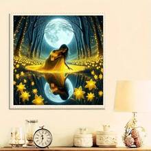 1pc - DIY Handmade 5D Diamond Painting Kit, Suitable For Adults And Beginners, Craft Supplies, Applicable For Living Room, Bedroom, Office, Wall Decor Art. - round diamond - View 3