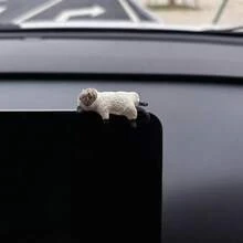1pc Cute Cat Car Dashboard Ornament, ABS Material, Cartoon Mini Car Accessory Decoration, Suitable For Car And Screen Display - A - View 8