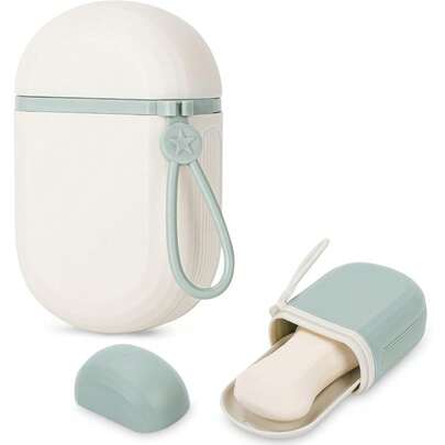 2 pièces Boîte à savon de voyage, porte-savon de voyage, porte-savon portable avec couvercle, porte-savon étanche et scellé pour la salle de bain, la randonnée, les voyages, le camping